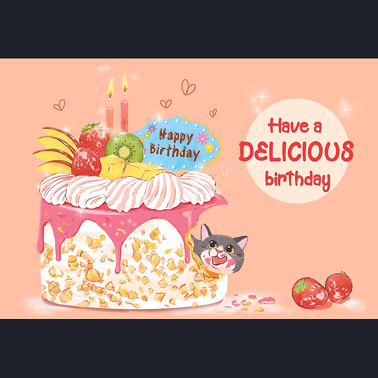 Thiệp sinh nhật Delicious