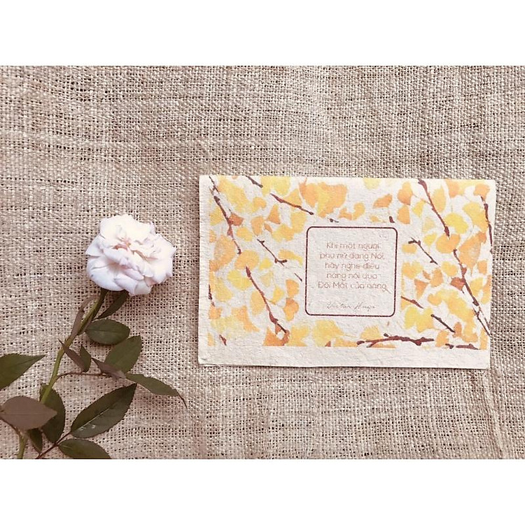 Thiệp giấy dó dành cho phụ nữ (1 chiếc) - Ảnh 3
