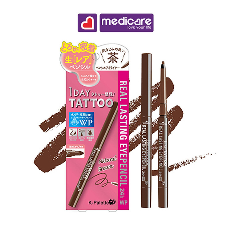 K-Palette Chì kẻ mắt 1 Day Tattoo Real Lasting Eyepencil 0.1g