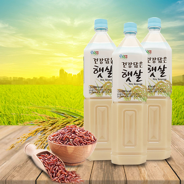 Combo 3 chai Nước gạo rang Dr.Chung Hàn Quốc chai 1.5L