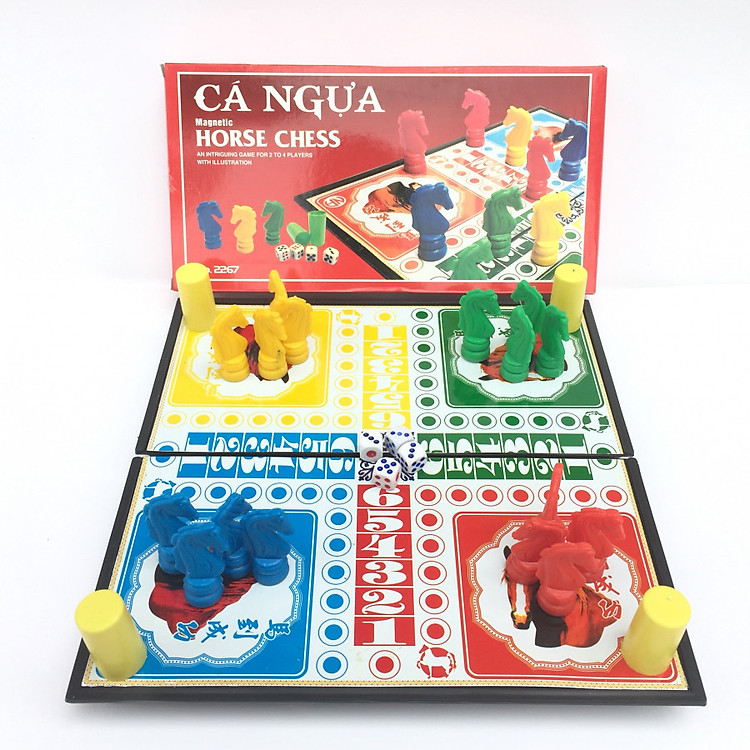 Cờ cá ngựa nam châm 31cm x 31cm hộp đỏ