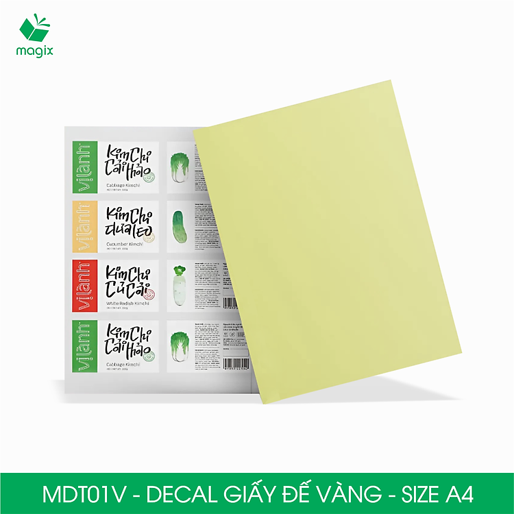 Giấy Decal Đế Vàng A4 (50 tờ) - Ảnh 6