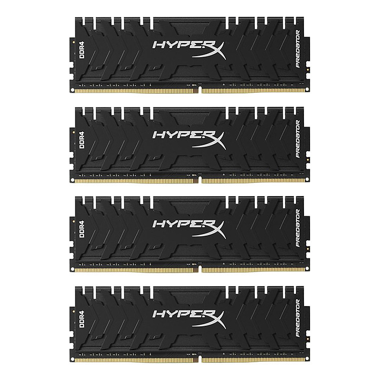 Bộ 4 Thanh RAM PC Kingston 32GB HyperX Predator Black (4 x 8GB) DDR4 3600MHz HX436C17PB3K4/32 - Hàng Chính Hãng