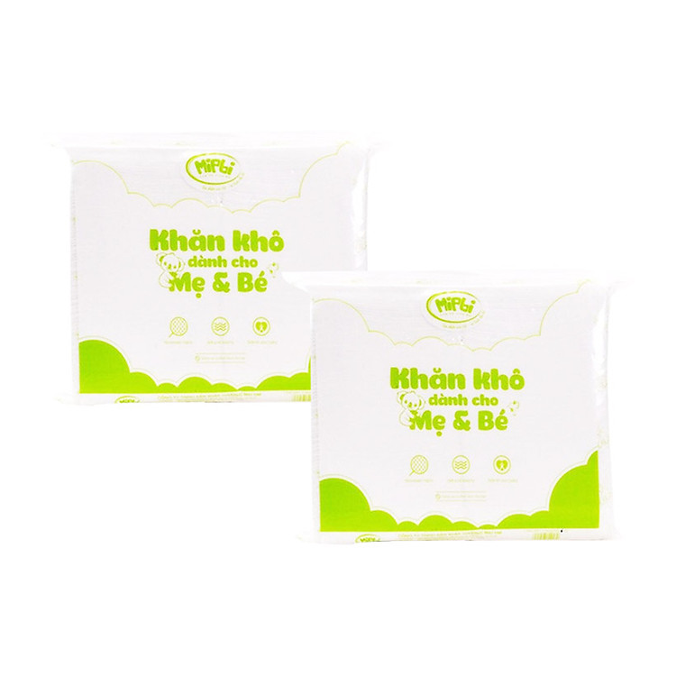 Combo 2 bịch khăn khô đa năng Mipbi 600g