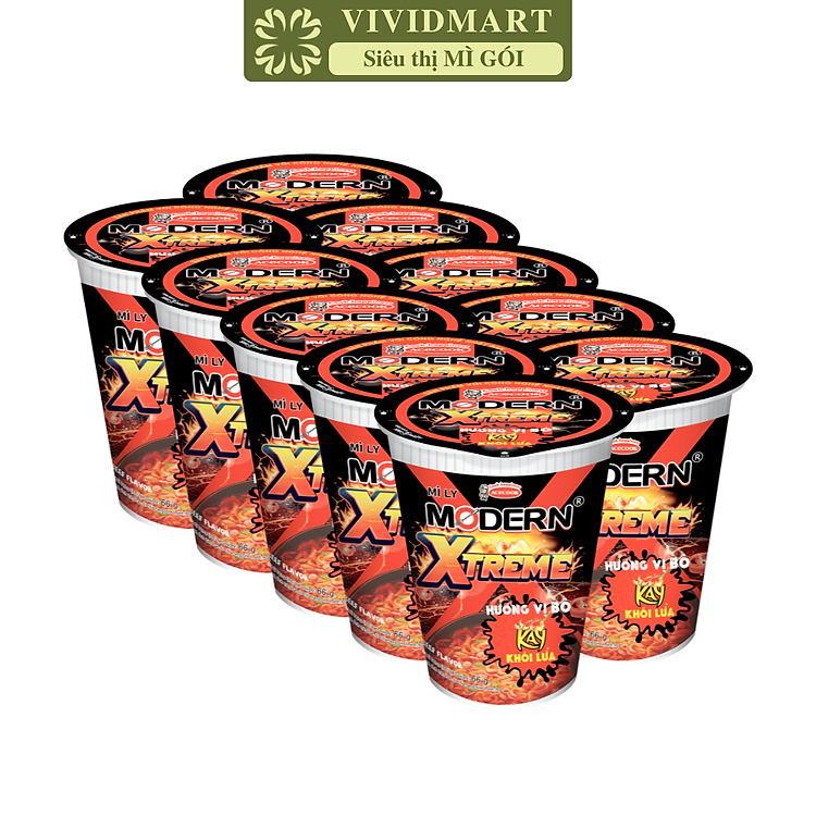 ACECOOK - Mì ly Modern Xtreme hương vị Bò, Mì bò Modern Xtreme ly, Mì Modern Extreme ly ăn liền (65g/ly)