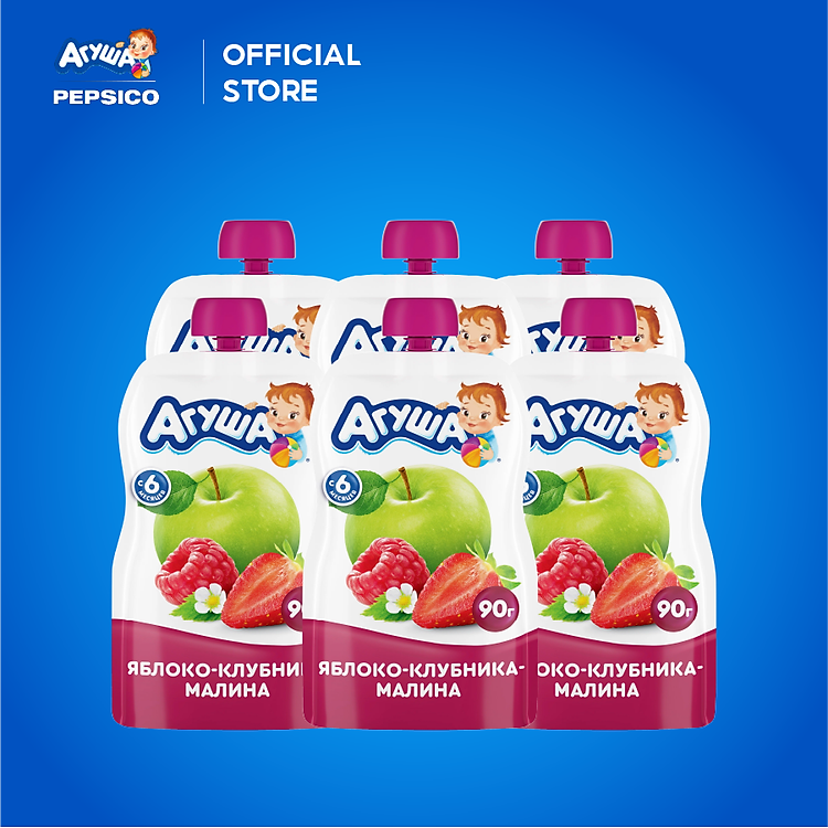 Nơi mua Combo 6 Gói Trái Cây Nghiền Agusha 90g Đảm bảo Giá rẻ