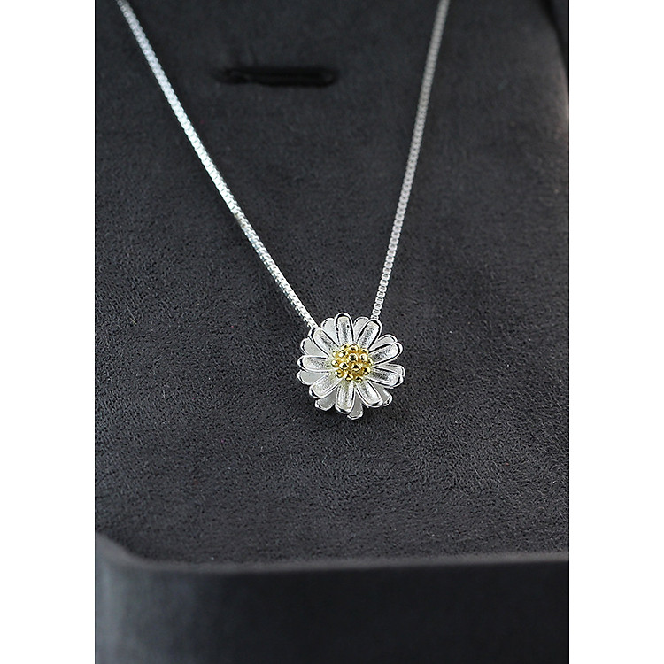 Dây chuyền bạc nữ đẹp mặt cúc họa mi DCN0312