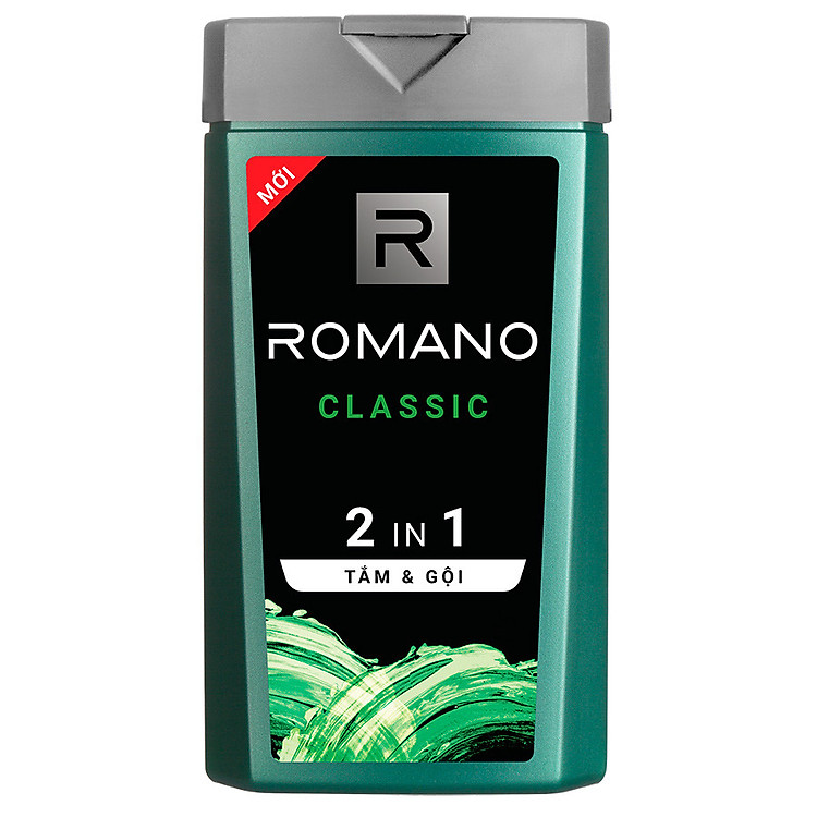 Dầu Tắm Gội 2 Trong 1 Dành Cho Nam Romano Classic (180g)