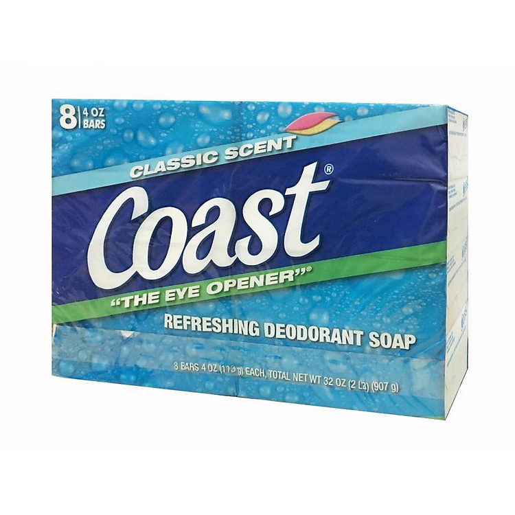 Lốc 8 bánh xà bông Coast 113g x 8 (Made in USA)