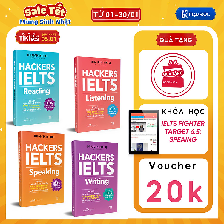 Hackers IELTS (Listening + Reading + Speaking + Writing) - Ảnh 8