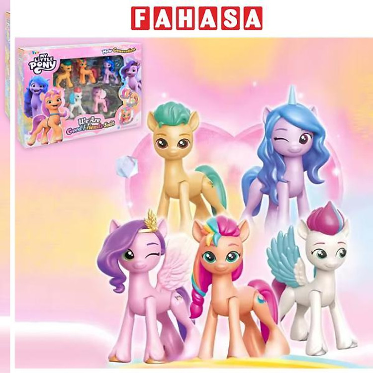 Bộ 5 Đồ Chơi Mô Hình My Little Pony - We Are Good Friends - Suit - ToTy DP02 (Mẫu Sản Phẩm Bên Trong Là Ngẫu Nhiên)