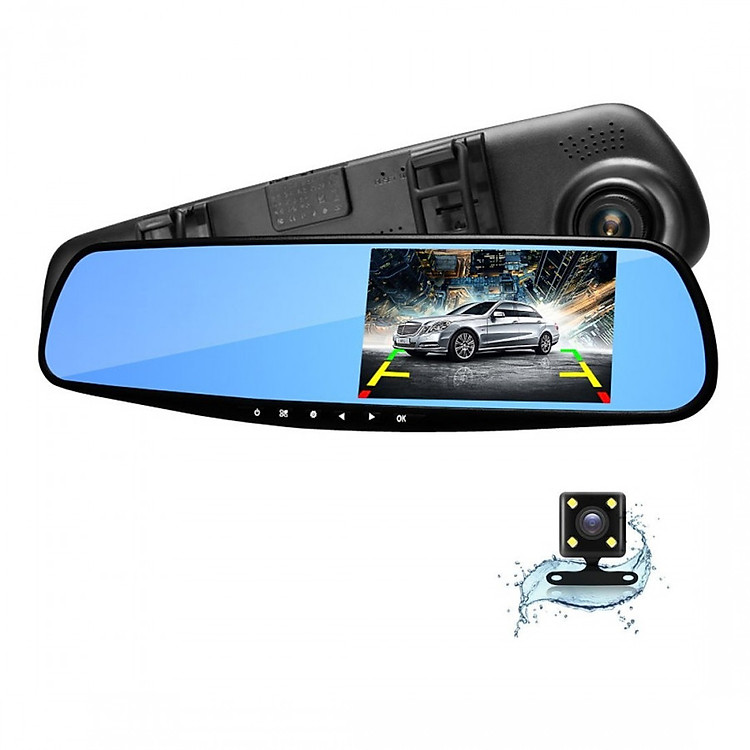 Bộ Đôi 2 Camera Gương Hành Trình trước và sau HD 1080 - Blackbox HDR