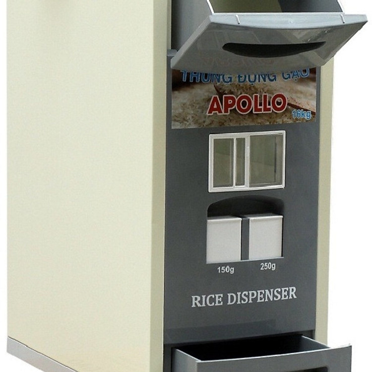 Thùng đựng gạo thông minh Apollo 22kg - Tặng Mũ Bảo Hiểm