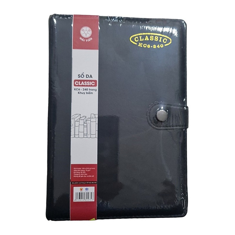 Sổ tay cao cấp Victory Hải Tiến KV5 / KV6 / KC6 / Sổ da khuy bấm Hải Tiến 7185 / 7192 / 4757