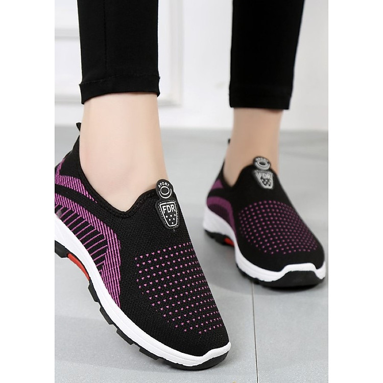 Giày lười nữ, giày slip on hàng cao cấp nhiều màu, full size, size chuẩn full hộp Size 35 đến 40 V128