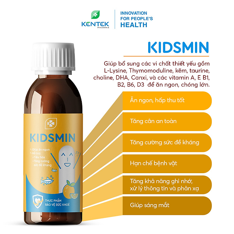 Nơi mua Siro tăng cân KIDSMIN 100ml Chính hãng Giá rẻ - Hình ảnh 2