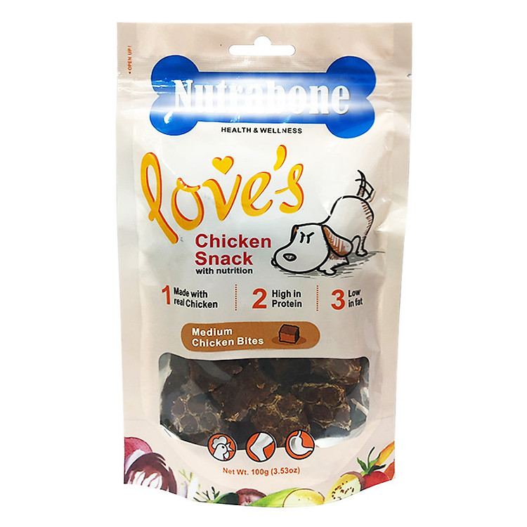 Bánh thưởng cho chó Nutrabone 100gr vị thịt gà và sữa