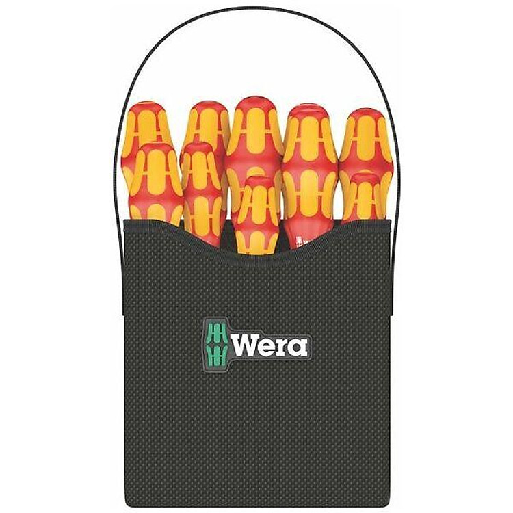 BỘ 11 CÂY TUA VÍT CÁCH ĐIỆN TRONG TÚI WERA Kraftform 2go 100 05004310001 L60020 3724