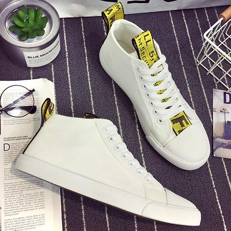 Giày sneakers vải nam cổ lửng, chất vải bố đế casu bền chắc, thời trang thu đông 2020