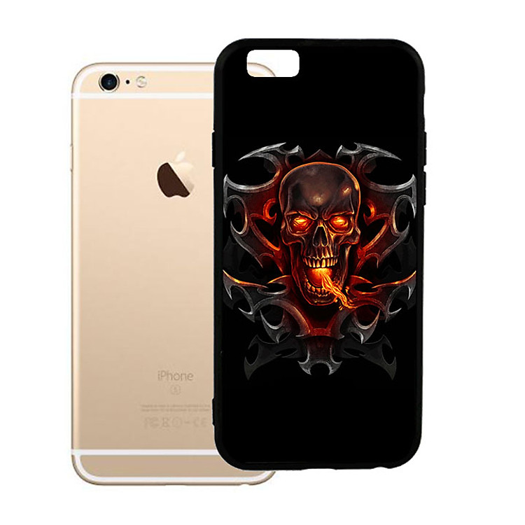 Ốp lưng viền TPU cao cấp dành cho iPhone 6 Plus - Đầu Lâu