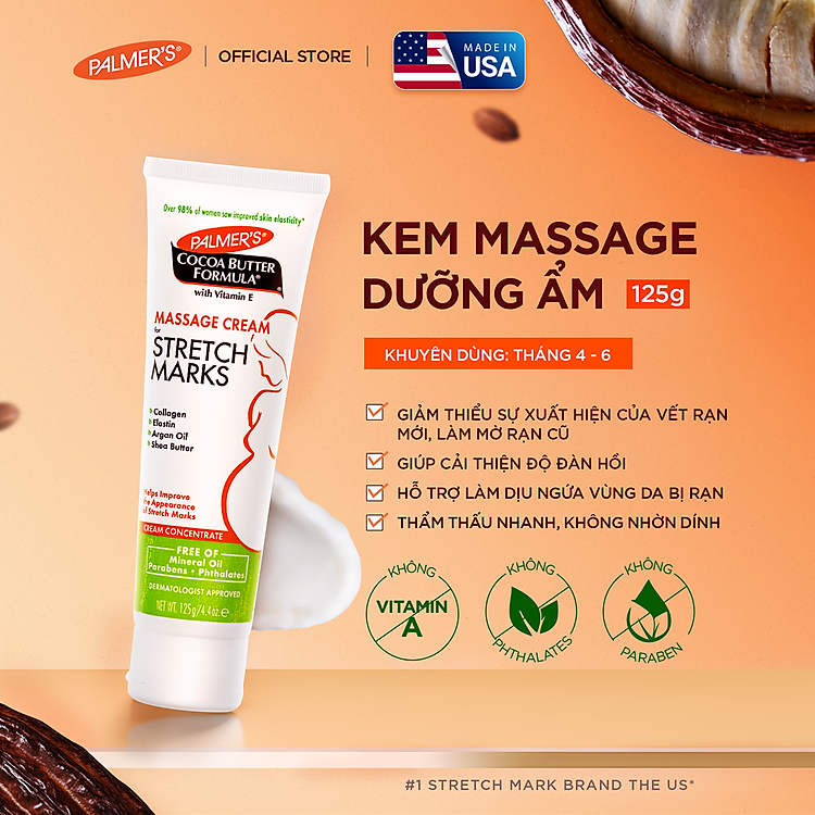 Kem ngăn ngừa và phục hồi rạn da giữa thai kỳ Palmer’s 125g