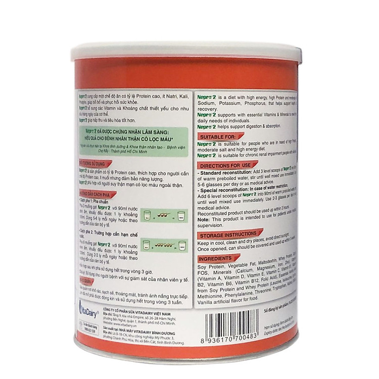 Mua Sữa Bột VitaDairy Nepro 2 - 900g Uy tín Ưu đãi - Hình ảnh 2