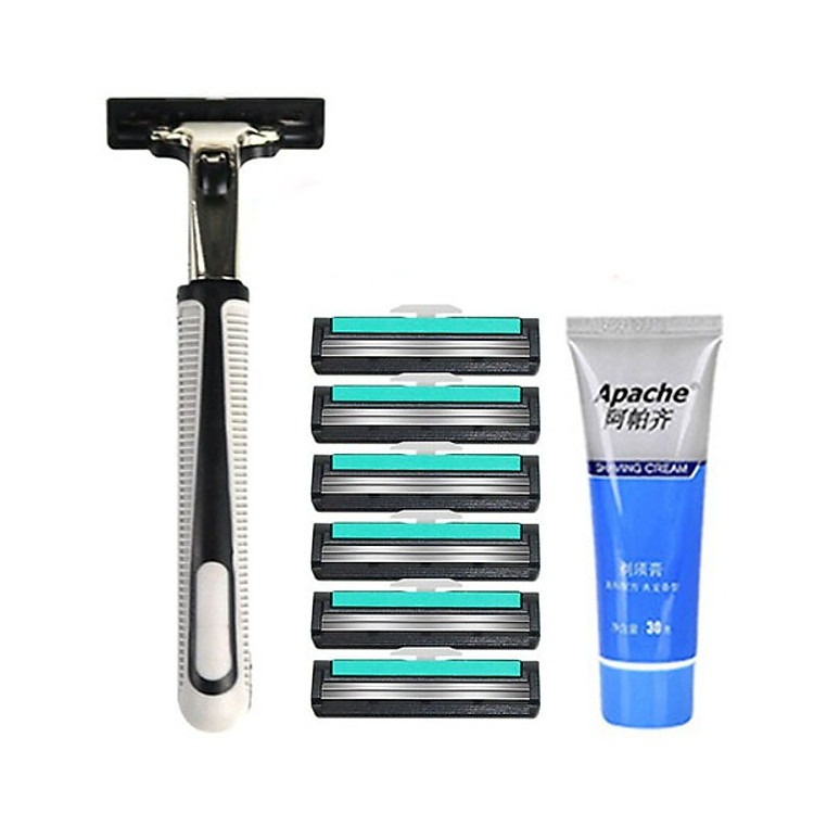 Máy dao cạo râu kèm 36 lưỡi kép và kem