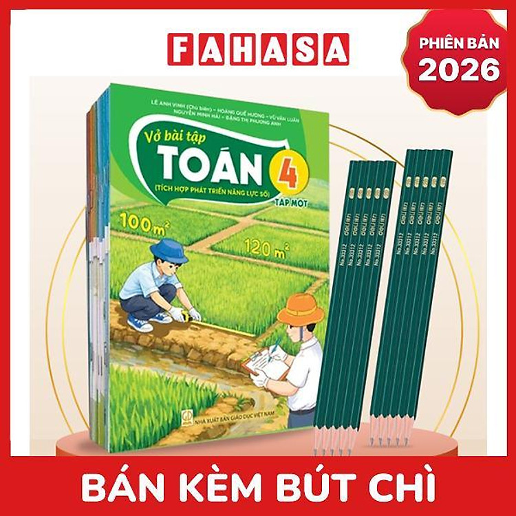 Sách Giáo Khoa Bộ Lớp 4 - Tích Hợp Phát Triển Năng Lực Số - Sách Bài Tập (Bộ 12 Cuốn) (Phiên Bản 2026) - Kèm 10 Bút Chì
