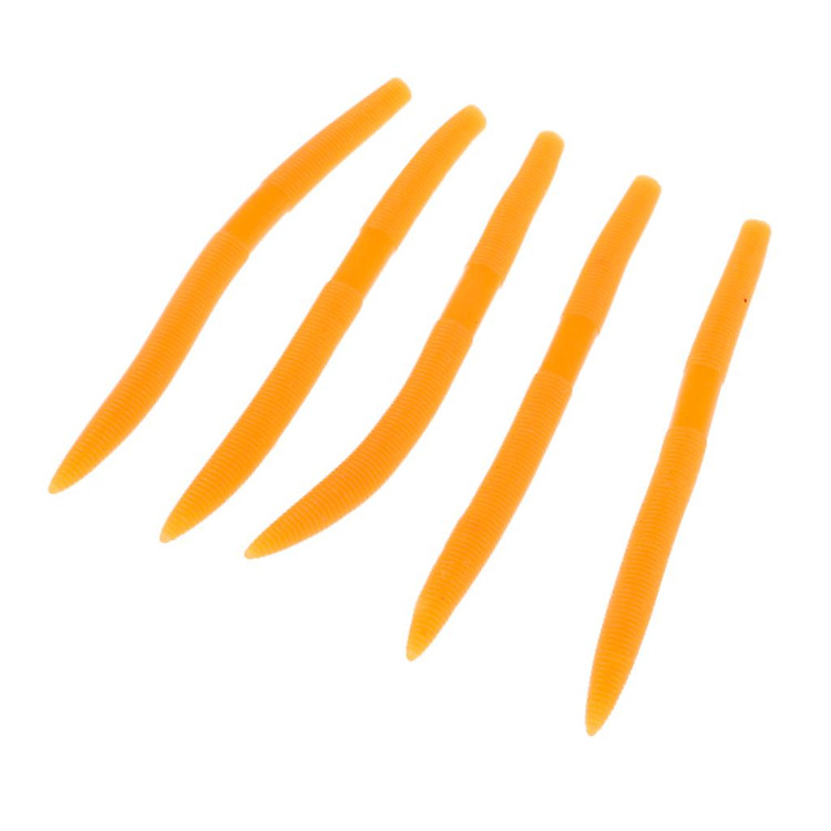 5pcs/package Worms Soft Plastic Bass Fishing Stick Bait Lures