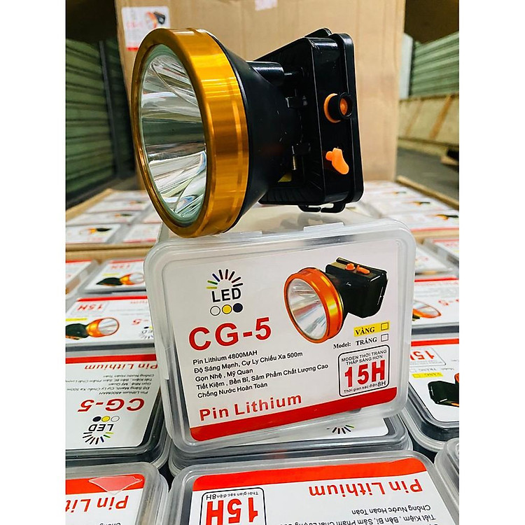 Đèn Pin Đội Đầu Siêu Sáng Kín Nước CG5 chóa đồng