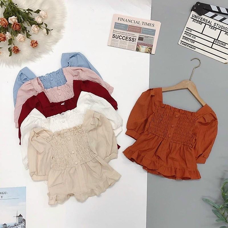 áo babydoll cổ vuông