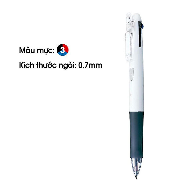 Viết 3 Ngòi Clip-on 0.7mm Zebra - Ảnh 3