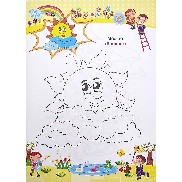 Bé Tập Tô Màu Và Học Tiếng Anh Theo Chủ Đề - Bé Nhận Biết Thời Tiết - Ảnh 5