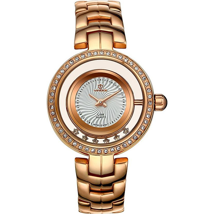 Đồng Hồ Nữ Dây Kim Loại VINOCE CH422 RG - 7A (38mm) - Vàng Đồng