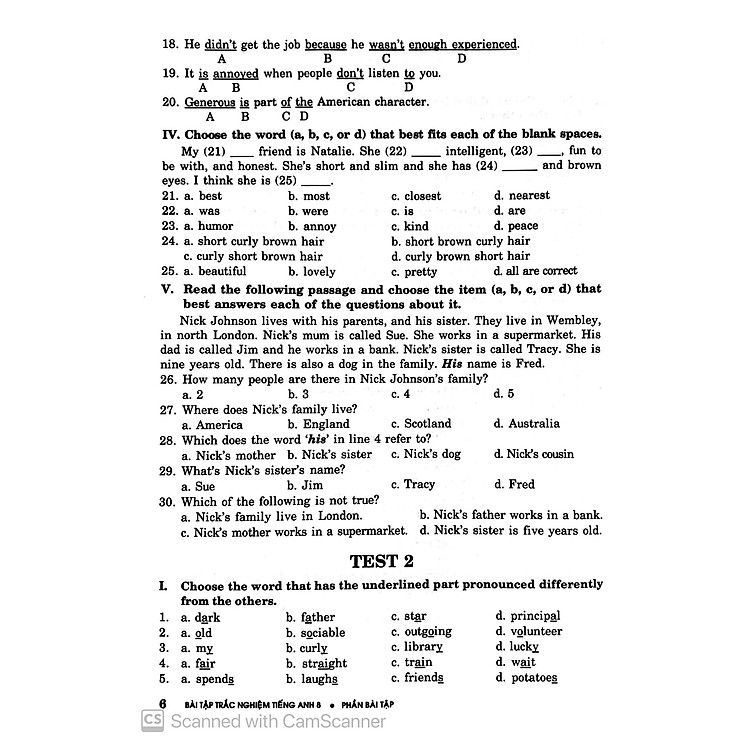 Bài Tập Trắc Nghiệm Tiếng Anh 8 (Có Đáp Án) (2022) - Ảnh 7