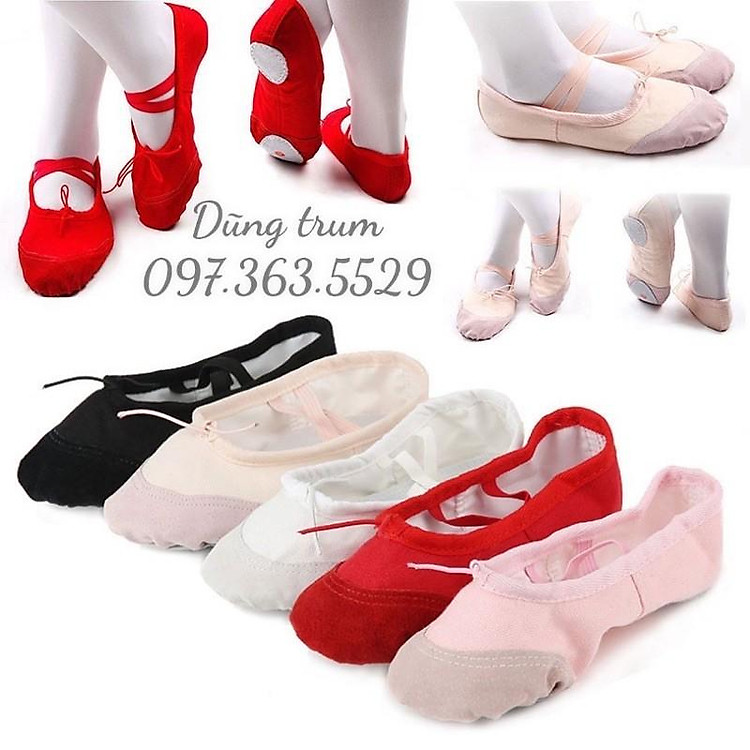 Giày múa bale, giầy múa ballet (Size 34 -> 44)