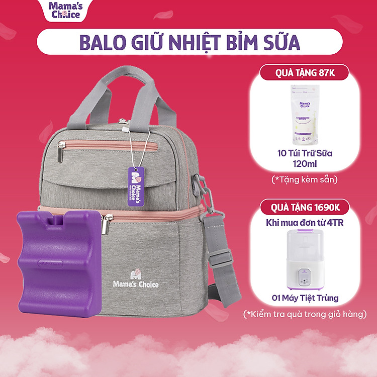 Tìm mua tại Avakids:Balo Giữ Nhiệt Mama’s Choice - Hồng, tràn ngập Khuyến mãi, Ưu đãi