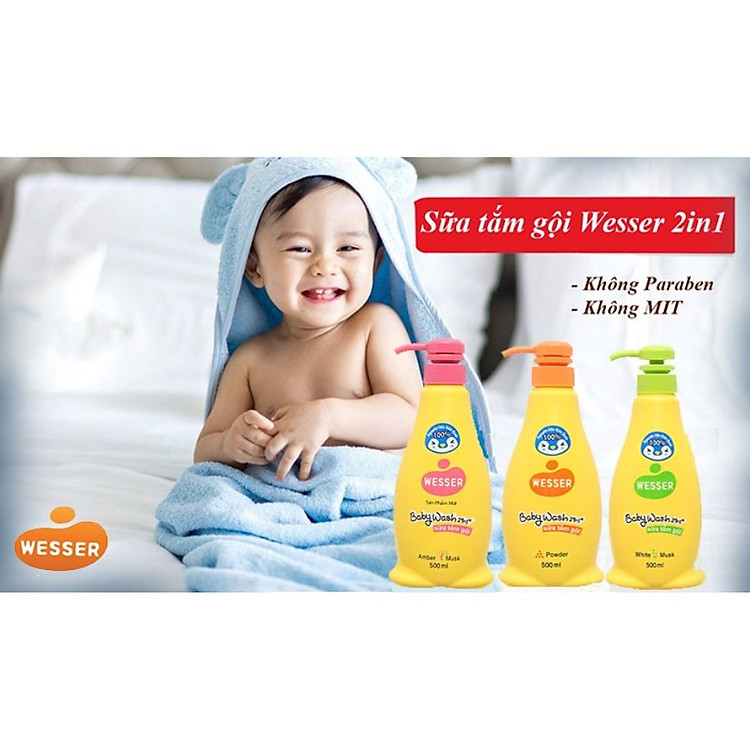 Sữa Tắm Gội Wesser 2in1 cho Bé Chính hãng Ưu đãi - Hình ảnh 3