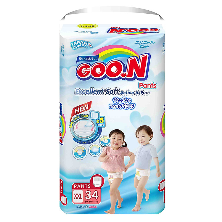 Tã Quần Goo.n Slim Gói Cực Đại XXL34 (34 Miếng)