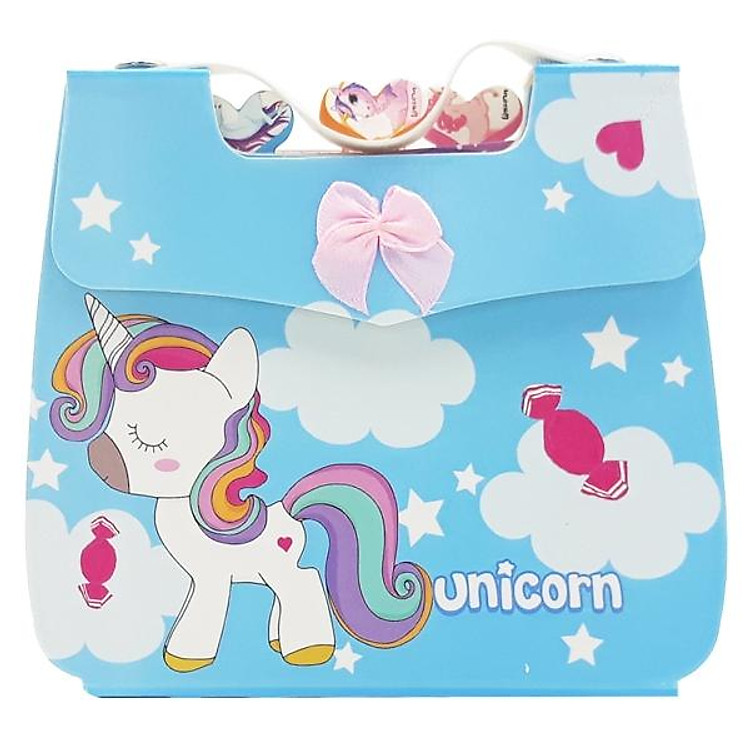 Sổ Lò Xo Có Nút Bấm Unicorn 1257 – Màu Xanh Da Trời