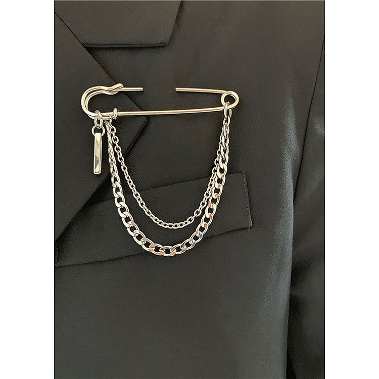 Ghim cài áo dây xích chất