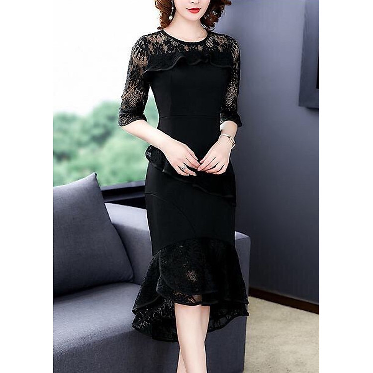 ĐẦM BODY REN DỰ TIỆC SIÊU SANG - NTL132