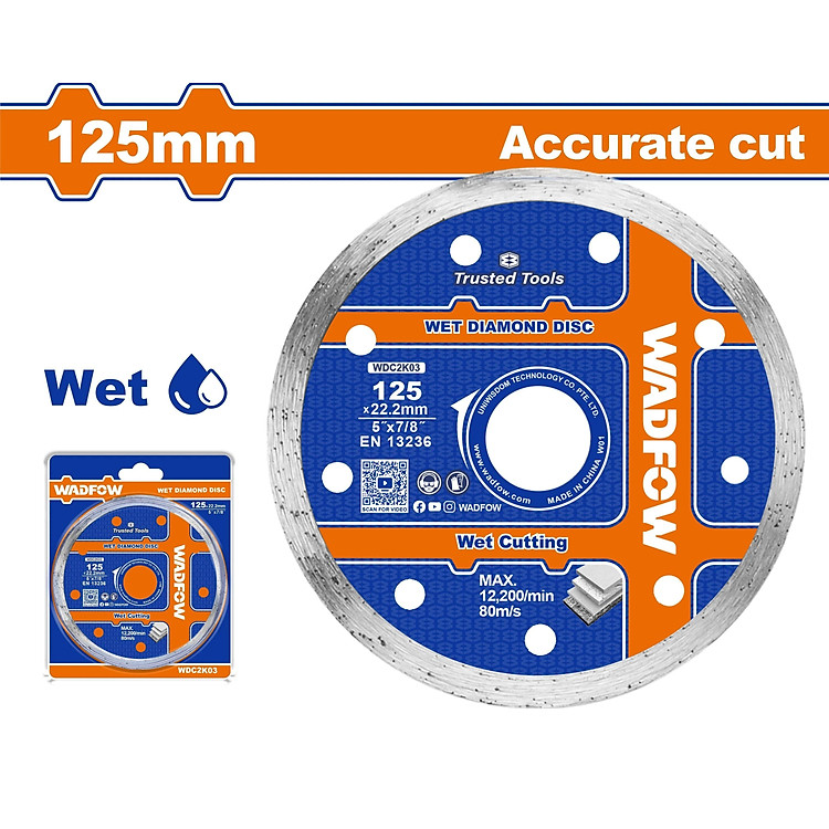 LƯỠI CẮT GẠCH ƯỚT 5mm WADFOW (NHIỀU KÍCH THƯỚC)- HÀNG CHÍNH HÃNG