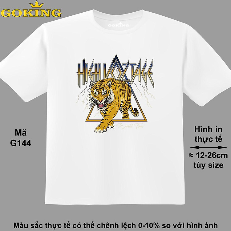 High Voltage, mã G144. Áo thun đẹp cho cả gia đình. Áo phông hàng hiệu Goking, công nghệ in Nhật Bản siêu nét. Form unisex cho nam nữ, trẻ em, bé trai gái. Quà tặng ý nghĩa cho bố mẹ, con cái, bạn bè, doanh nghiệp, hội nhóm