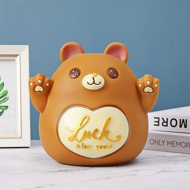 Ống Tiết Kiệm Trang Trí Animal Cute - Gấu (15cm) - Ảnh 2