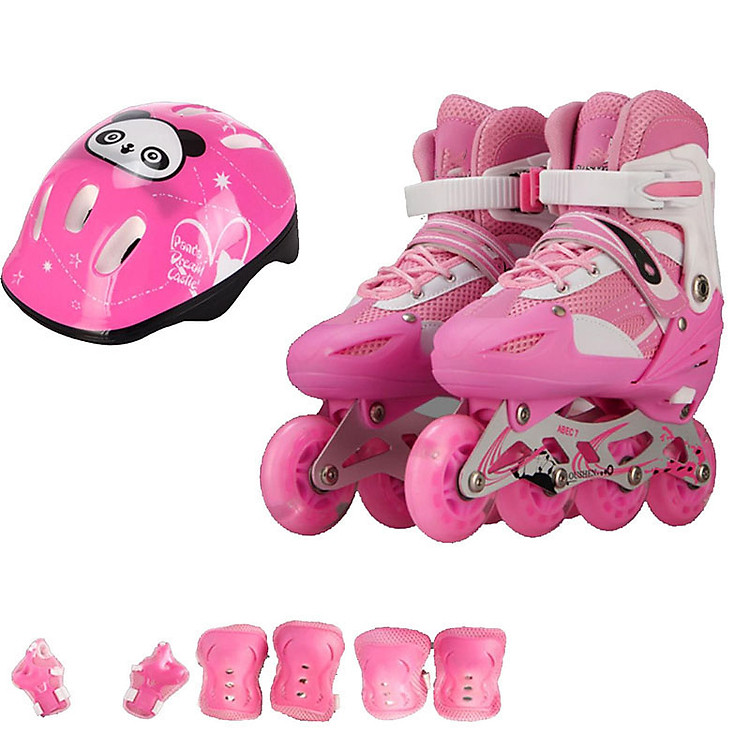 Bộ Giày Trượt Patin Đại Nam Sport T20096 Bánh Phát Sáng + Kèm bảo hộ (Chân,tay, mũ bảo hiểm)