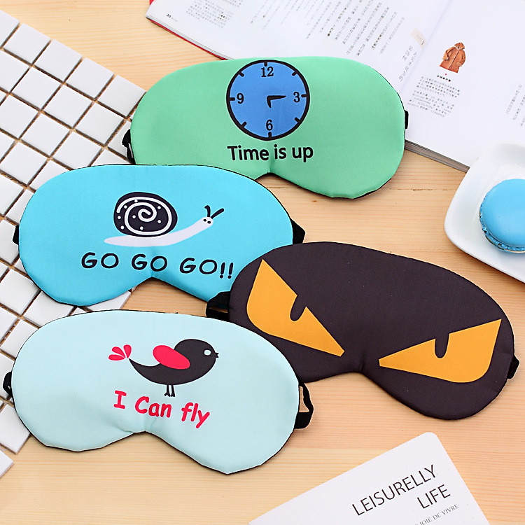 Combo 3 Miếng Bịt Mắt Ngủ 3D - Họa Tiết Cute (Giao Màu Ngẫu Nhiên)