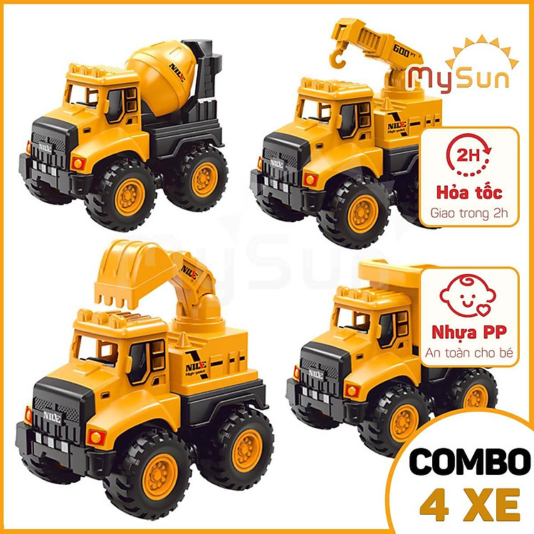 Mua Bộ xe đồ chơi công trình cho bé Chính hãng Giá rẻ - Hình ảnh 3