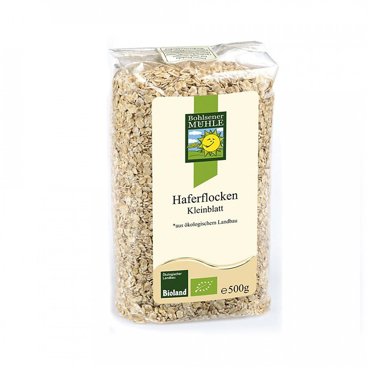 Yến mạch ăn dặm hữu cơ cán nhỏ Bohlsener Muhle - Hafer Flocken 500gram