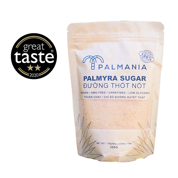 PALMANIA Mật thốt nốt bột 300g net | 2 sao Great Taste Awards 2020 | Nguyên Chất, Tự Nhiên & Vì Sức Khỏe | Đặc sản An Giang